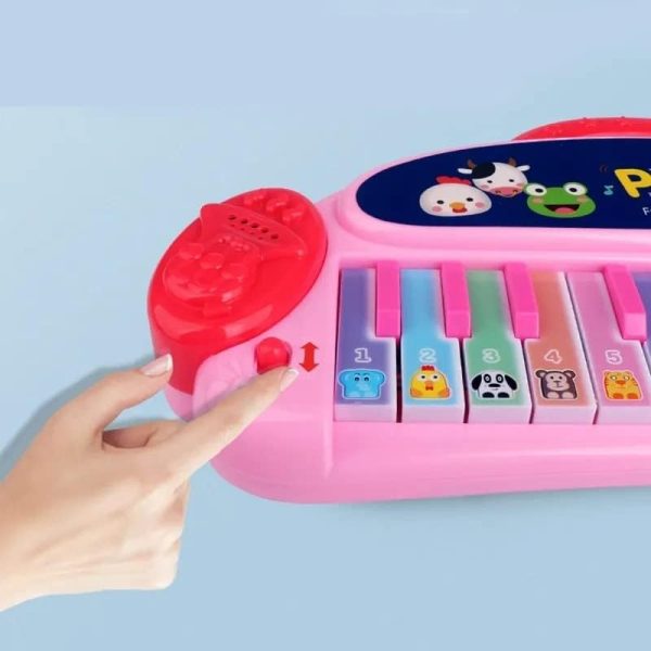 Lodër Piano Muzikore për Fëmijë – Me Tinguj Kafshësh dhe Drita - Image 4