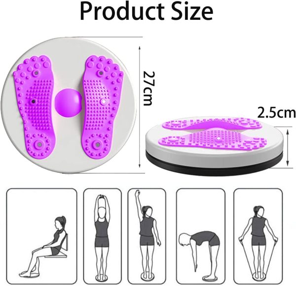 Disk Rrotullues për Fitnes me Masazh 3D dhe Sistem Rezistence - Image 3