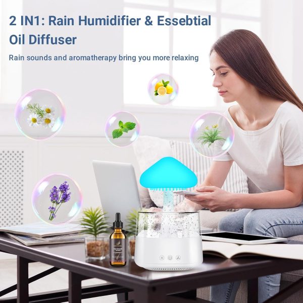 Lagështues Dekorativ në Formë Reje – Rain Cloud Humidifier - Image 6